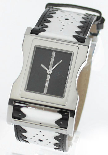 【5年保証付】クリスチャンディオール クリス 47 ダイヤモンド レザー ブラック＆ホワイト/ブラック レディース 033110A009【腕時計】【時計】