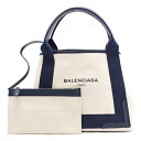 バレンシアガ BALENCIAGA トートバッグ ネイビーカバス NAVY CABAS S ナチュラル&ブルーオブスキュー 339933 AQ38N 4081 2016年秋冬新作 レディース