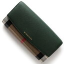 バーバリー BURBERRY 長財布 ホースフェリーチェック HORSEFERRY CHECK ダークボトルグリーン 4018805 30150 レディース