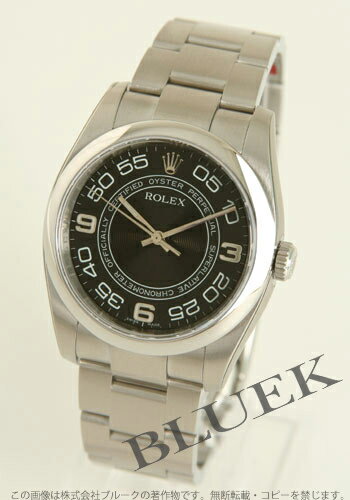 【5年保証付】ロレックス Ref.116000 オイスターパーペチュアル ブラック【コンセントリック】 アラビア メンズ 【腕時計】【時計】