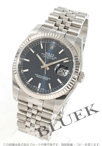【5年保証付】ロレックス Ref.116234 デイトジャスト WGベゼル 5連ブレス ブルー メンズ【腕時計】【時計】