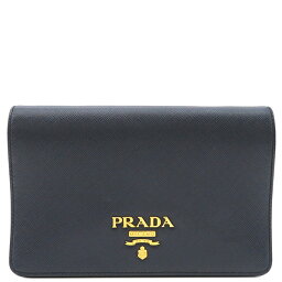 <strong>プラダ</strong> PRADA <strong>チェーンウォレット</strong> サフィアーノ チェーンショルダー/サフィアーノレザー ネイビー 1BP006 レディース【保存袋】 定番 人気 美品 【中古】