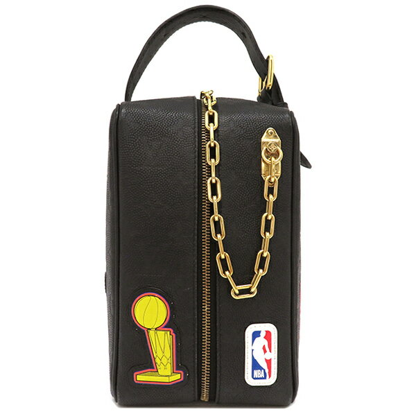 ルイヴィトン セカンドバッグ クローク ドップキット レザー ブラック LVXNBAコラボ バスケットボール 黒 M58515 中古