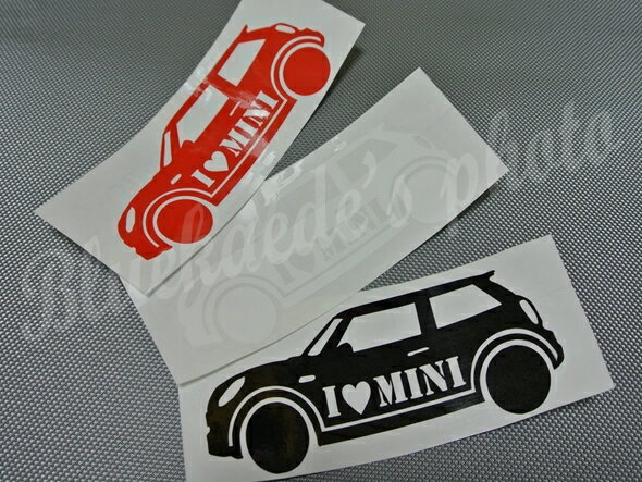 ★送料無料★ BMW MINI ミニ カッティングステッカー I Love MINI F56 シルエット 2枚1セット ミニクーパー 10P05Nov16 【RCP】