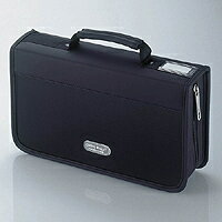 きっちり収納96枚!ｴﾚｺﾑ【車内収納】【CD/DVD収納】CCD-W96BK【黒】(96枚収納)CD･DVDｳｫﾚｯﾄ