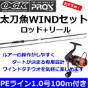 【釣り】太刀魚 ワインド釣法入門セット ロッド+リールセット(PE1号×100m付)【110】