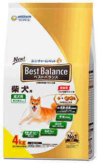 【ユニチャーム】<strong>ベストバランス</strong>　カリカリ仕立て　<strong>柴犬</strong>用　4kgx3個（ケース販売）