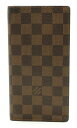 【財布】LOUIS VUITTON ルイ ヴィトン ダミエ ポルトフォイユ ブラザ 2つ折長財布 N60017 【中古】【k】【Blumin 楽天市場店】