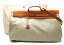 【バッグ】HERMES エルメス エールバッグ GM ハンドバッグ 2WAYショルダーバッグ トワルアッシュ レザー カーフ ベージュ 茶 ブラウン □B刻印 【中古】【k】