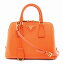 【バッグ】PRADA プラダ SAFFIANO LUX サフィアーノ レザー 2WAY ハンドバッグ ショルダーバッグ PAPAYA オレンジ ゴールド金具 国内ブティック購入品 BL0838 【中古】【k】