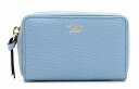【財布】GUCCI グッチ スウィング レザー ラウンドファスナー コインケース 小銭入れ カードケース レザー ライトブルー 368877 203887 【中古】【k】