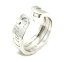 【ジュエリー】【新品仕上げ済】Cartier カルティエ 2C モチーフ リング 指輪 2007年限定 K18WG 750WG ホワイトゴールド C2 10号 #50 B4077550 【中古】【k】