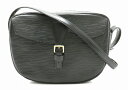 【バッグ】LOUIS VUITTON ルイ ヴィトン エピ ジュヌフィーユ ショルダーバッグ ポシェット レザー ノワール 黒 ブラック M52152 【中古】【k】