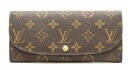 【財布】LOUIS VUITTON ルイ ヴィトン モノグラム ポルトフォイユ ルイーズ Wホック ダブルホック 2つ折 ファスナー長札入れ 長財布 M60460 【中古】【k】