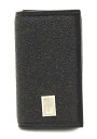 【未使用品】dunhill ダンヒル ロゴ キーケース 6連キーケース PVC レザー ブラック 黒 ダークブラウン シルバー金具 WY5000B 【中古】【s】
