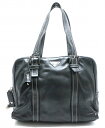 【バッグ】PRADA プラダ ナッパレザー トートバッグ ショルダーバッグ ビジネスバッグ ブリーフケース ブラック 黒 シルバー金具 【中古】【s】