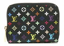【財布】LOUIS VUITTON ルイ ヴィトン モノグラムマルチカラー ジッピー コインパース コインケース 小銭入れ ノワール 黒 ブラック グルナード M93740 【中古】