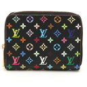 【財布】LOUIS VUITTON ルイ ヴィトン モノグラムマルチカラー ジッピーコインパース コインケース 小銭入れ ノワール ブラック グルナード M93740 【中古】