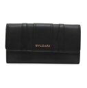 【財布】BVLGARI ブルガリ ビーゼロワン 2つ折長財布 二つ折り B-zero1 B zero1 カーフ レザー 黒 ブラック ゴールド金具 33772 【中古】