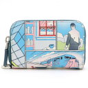 【財布】PRADA プラダ VITELLO COMICS コミックプリント コインケース 小銭入れ レザー AZZURRO ブルー系マルチカラー 国内ブティック購入品 2MM359 【中古】