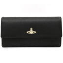 【未使用品】【財布】Vivienne Westwood ヴィヴィアン ウエストウッド オーブ 2つ折長財布 二つ折長財布 L字ファスナー レザー ブラック 黒 0742498 【中古】