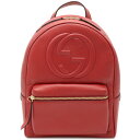 【バッグ】GUCCI グッチ ソーホー バックパック リュック サック リュックサック チェーンショルダー レザー レッド 赤 ゴールド金具 536192 【中古】