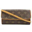 【バッグ】LOUIS VUITTON ルイ ヴィトン モノグラム ポシェットツインPM ショルダーバッグ 斜め掛け クラッチバッグ ポーチ 2WAY M51854 【中古】