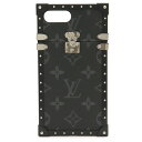 LOUIS VUITTON ルイ ヴィトン モノグラムエクリプス アイトランク iPhone7+ アイフォン7+ フォリオ スマホカバー スマホケース 携帯 M64404 【中古】