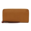 【財布】LOEWE ロエベ アナグラム ラウンドジップ ラウンドファスナー 長財布 ナッパレザー キャメル 【中古】