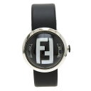 【ウォッチ】FENDI フェンディ ブースラ ブラック文字盤 SS ラバー ユニセックス QZ クォーツ 腕時計 8010G 【中古】