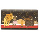 【財布】LOUIS VUITTON ルイ ヴィトン モノグラム ポルトフォイユ サラ ホリデーシーズン 限定品 アニマル プリント 2つ折り長財布 M63424 【中古】