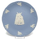 【未使用品】WEDGWOOD ウェッジウッド ジャスパー イヤープレート 2001 トレイ 皿 スモーキーブルー 白 ホワイト【中古】【u】【Blumin 楽天市場店】