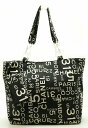 【バッグ】CHANEL シャネル バイシーライン トートバッグ ショルダーバッグ ショルダートート コットンキャンバス ブラック ホワイト A18303【中古】【u】【Blumin/森田質店】【質屋出店】
