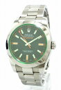 【ウォッチ】ROLEX ロレックス ミルガウス グリーンダイアル メンズ AT オートマ 腕時計 ルーレット ランダム番 116400GV【中古】【u】【Blumin/森田質店】【質屋出店】