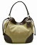 【バッグ】PRADA プラダ ロゴ ジャガード ショルダーバッグ セミショルダー ワンショルダー キャンバス レザー カーキベージュ 茶 ダークブラウン BR3432 【中古】【k】【Blumin/森田質店】【質屋出店】