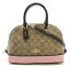 【未使用品】【バッグ】COACH コーチ IMLLW ブロック シグネチャー ミニ コーラ ドーム 2WAY ハンドバッグ ショルダーバッグ レザー ピンク ブランドタグ F57493 【中古】【k】