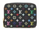 【財布】LOUIS VUITTON ルイ ヴィトン モノグラムマルチカラー ジッピー コインパース コインケース 小銭入れ ノワール 黒 ブラック グルナード M93740 【中古】【k】