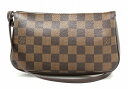 【バッグ】LOUIS VUITTON ルイ ヴィトン ダミエ ポシェット アクセソワール ミニポシェット アクセサリーポーチ マルチポーチ 小物入れ N51983 【中古】【k】