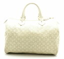 【バッグ】LOUIS VUITTON ルイ ヴィトン モノグラムミニラン スピーディ30 ハンドバッグ ミニボストンバッグ デュンヌ 白 M95319 【中古】【k】