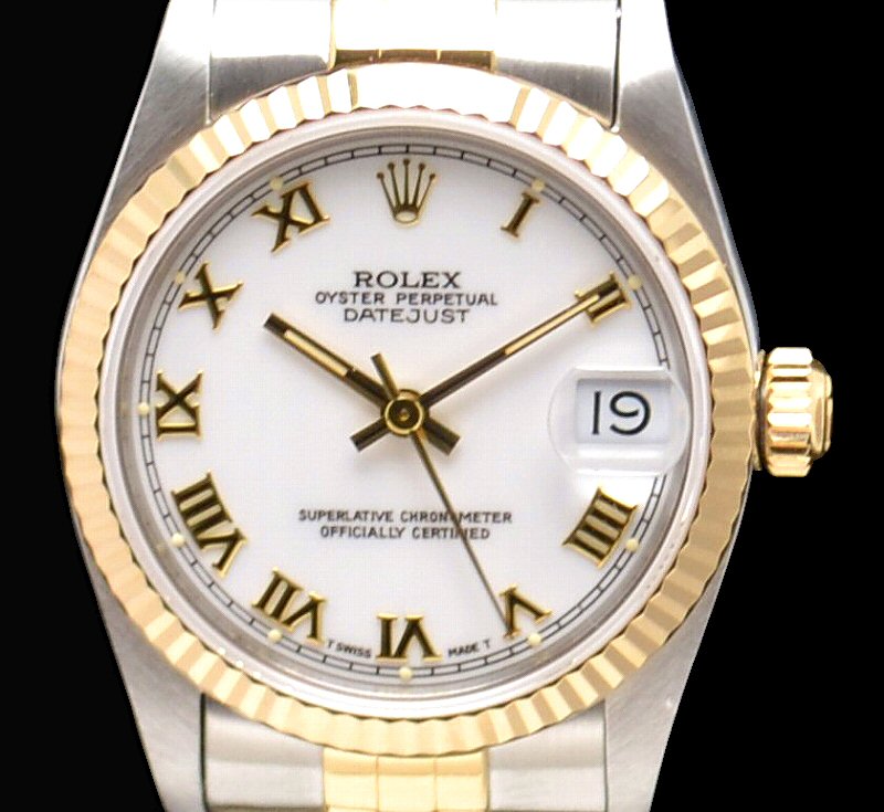  ROLEX ロレックス デイトジャスト 68273 ホワイトローマン ボーイズ コンビ SS/YG W番 オートマ 腕時計