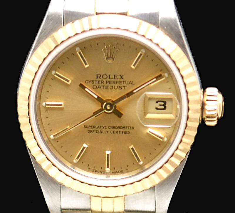  ROLEX ロレックス デイトジャスト レディース 79173 シャンパン文字盤 コンビ SS/YG A番 