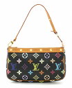 【バッグ】LOUIS VUITTON ルイ ヴィトン モノグラムマルチカラー ポシェット アクセソワール アクセサリーポーチ ノワール 黒 ブラック M92648 【中古】【k】