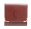 【財布】Cartier カルティエ マストライン マスト ドゥ カルティエ スクエア コインパース コインケース 小銭入れ レザー カーフ ボルドー ゴールド L3000464 【中古】【k】