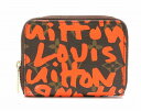 【財布】LOUIS VUITTON ルイ ヴィトン モノグラムグラフィティ スティーブン スプラウス ジッピーコインパース コインケース 小銭入れ オランジュ M93708 【中古】【k】
