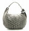 【バッグ】JIMMY CHOO ジミー チュウ ソーラー スカイバッグ ハンドバッグ ワンショルダー ラメ スター スタッズ レザー スエード グレージュ シルバー金具 【中古】【k】