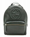 【バッグ】GUCCI グッチ ソーホー レザー バックパック レザー チェーンショルダー ブラック 黒 ゴールド金具 431570 520981 【中古】【s】