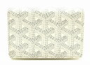 【財布】GOYARD ゴヤール マルゼルブ カードケース 名刺入れ パスケース ヘリンボーン柄 ホワイト 白 PVC レザー APM421-50 【中古】【s】