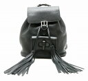 【バッグ】GUCCI グッチ バンブー リュック リュックサック バックパック ショルダーバッグ フリンジ タッセル レザー 黒 ブラック 387149 【中古】【s】
