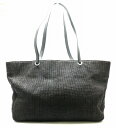 【バッグ】CHANEL シャネル トートバッグ ショルダーバッグ ショルダートート ラージトート ストロー 黒 ブラック 【中古】【k】