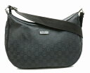 【バッグ】GUCCI グッチ GGキャンバス ワンショルダーバッグ ショルダーバッグ 斜め掛け ボディバッグ レザー ブラック 黒 122790 【中古】【s】